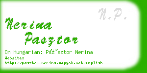 nerina pasztor business card